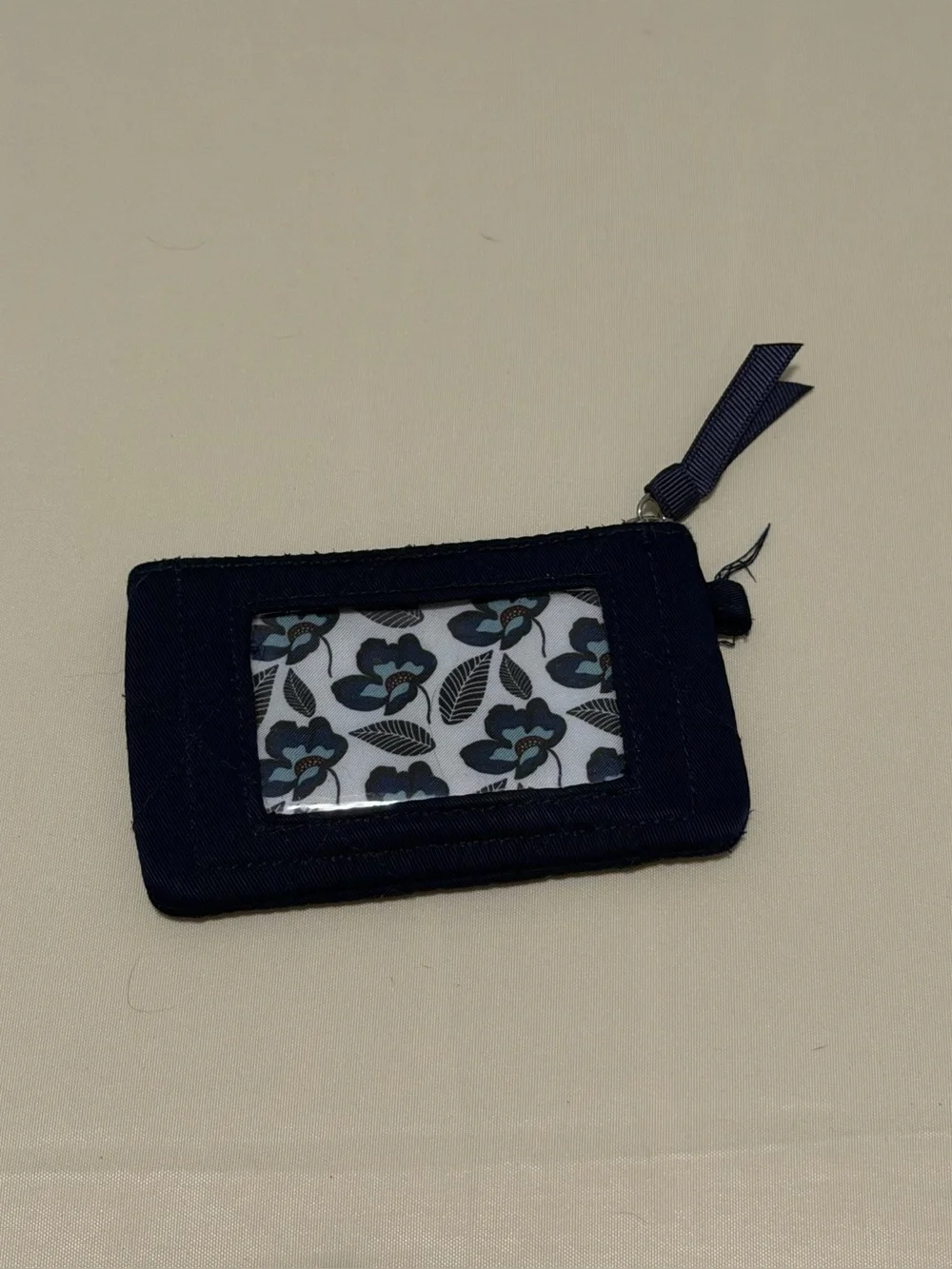 Vera Bradley Navy Floral ID Card Holder